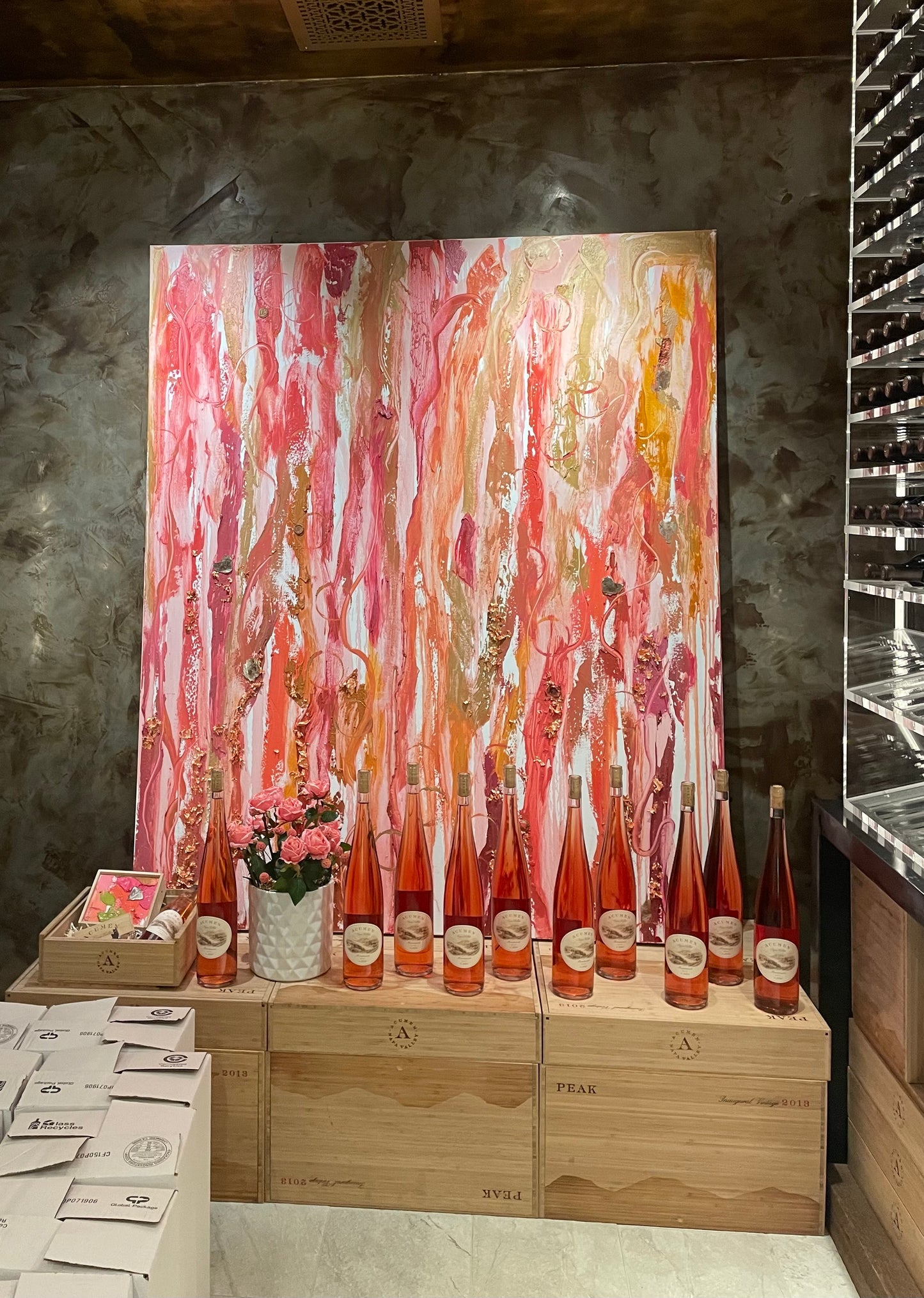 “effervescent entanglement of wild strawberry + baked cherry pie, accented with a creamy ginger mousse and candied orange peel twist”